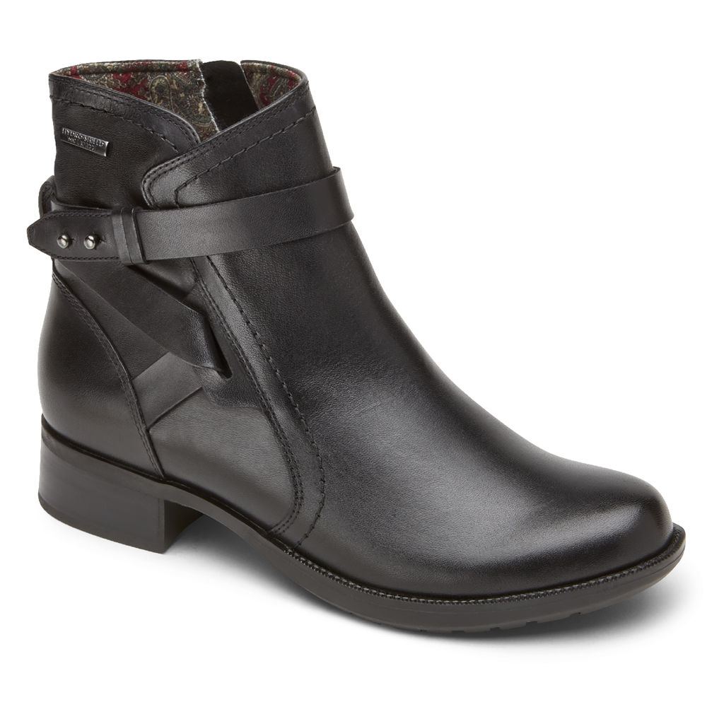 Rockport Singapore Womens Boots - Copley Waterproof Strap Black - RI5283971